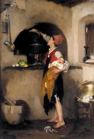 in the kitchen